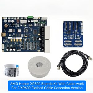 AMO Hoson XP600 Boards Kit With Cable Work For 2  XP600 Flatbed Cable Conection Version